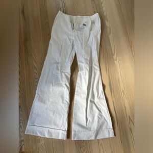 low rise white brandy jeans